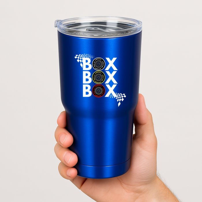 Formula Racing Car Box Box Box Radio Call To Pitbox Car Race Gift Tumbler