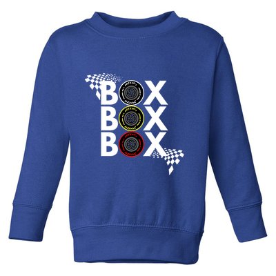 Formula Racing Car Box Box Box Radio Call To Pitbox Car Race Gift Toddler Sweatshirt