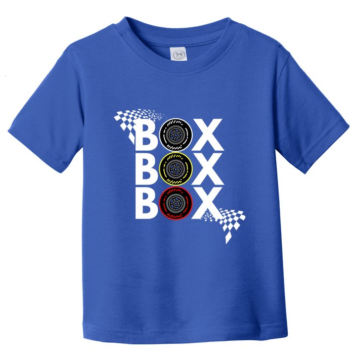 Formula Racing Car Box Box Box Radio Call To Pitbox Car Race Gift Toddler T-Shirt