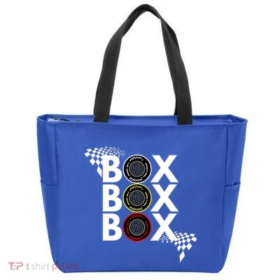 Formula Racing Car Box Box Box Radio Call To Pitbox Car Race Gift Zip Tote Bag