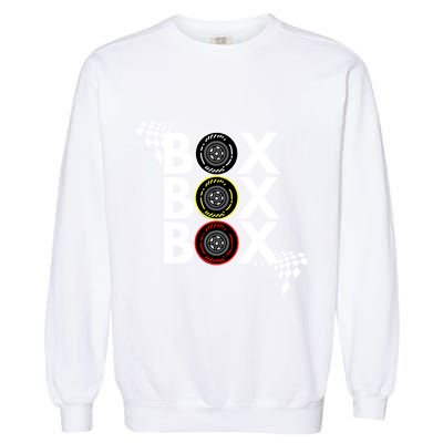 Formula Racing Car Box Box Box Radio Call To Pitbox Car Race Gift Garment-Dyed Sweatshirt