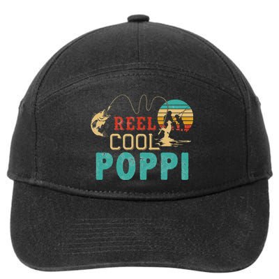 Fishing Reel Cool Poppi Father’s day gift Fisherman Poppi 7-Panel Snapback Hat