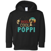 Fishing Reel Cool Poppi Father’s day gift Fisherman Poppi Toddler Hoodie