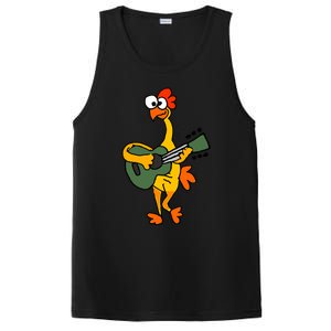 Funny Rubber Chicken Playing Guitar PosiCharge Competitor Tank