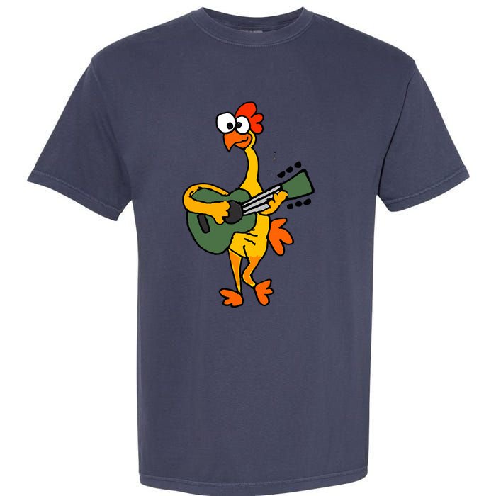 Funny Rubber Chicken Playing Guitar Garment-Dyed Heavyweight T-Shirt