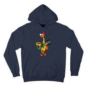 Funny Rubber Chicken Playing Guitar Hoodie