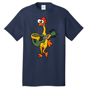 Funny Rubber Chicken Playing Guitar Tall T-Shirt