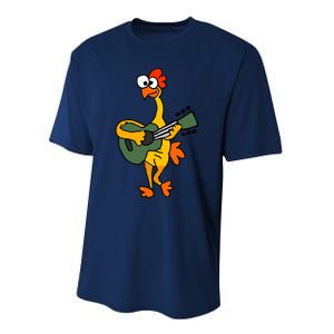 Funny Rubber Chicken Playing Guitar Performance Sprint T-Shirt