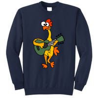 Funny Rubber Chicken Playing Guitar Tall Sweatshirt