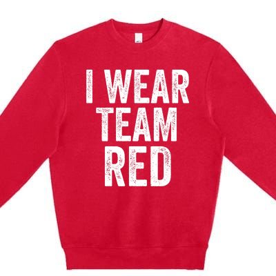 Formula Racing Car I Wear Team Red F1 Formula One Racing Car Premium Crewneck Sweatshirt