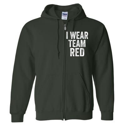 Formula Racing Car I Wear Team Red F1 Formula One Racing Car Full Zip Hoodie