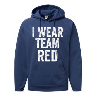 Formula Racing Car I Wear Team Red F1 Formula One Racing Car Performance Fleece Hoodie