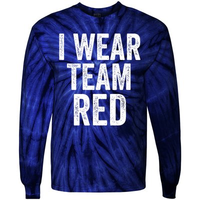 Formula Racing Car I Wear Team Red F1 Formula One Racing Car Tie-Dye Long Sleeve Shirt