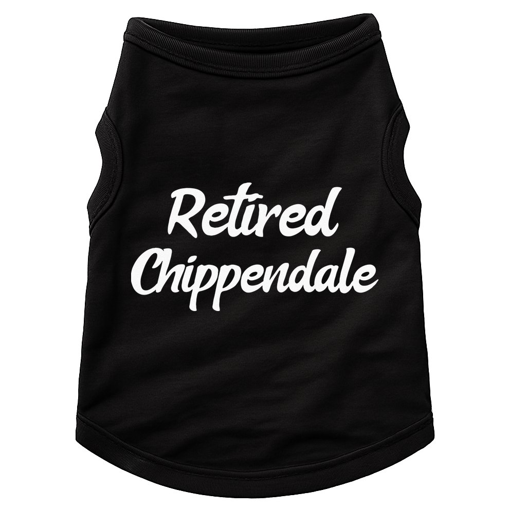 Funny Retired Chippendale Former Exotic Dancer Dad Bod Doggie Tank