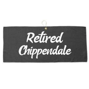 Funny Retired Chippendale Former Exotic Dancer Dad Bod Large Microfiber Waffle Golf Towel