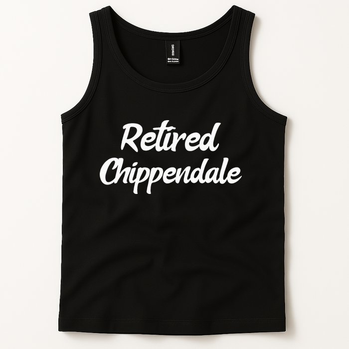 Funny Retired Chippendale Former Exotic Dancer Dad Bod Tank Top