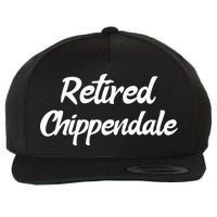 Funny Retired Chippendale Former Exotic Dancer Dad Bod Wool Snapback Cap