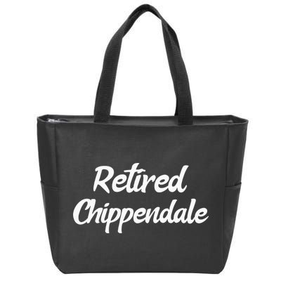 Funny Retired Chippendale Former Exotic Dancer Dad Bod Zip Tote Bag