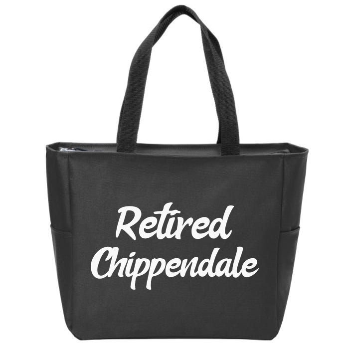Funny Retired Chippendale Former Exotic Dancer Dad Bod Zip Tote Bag