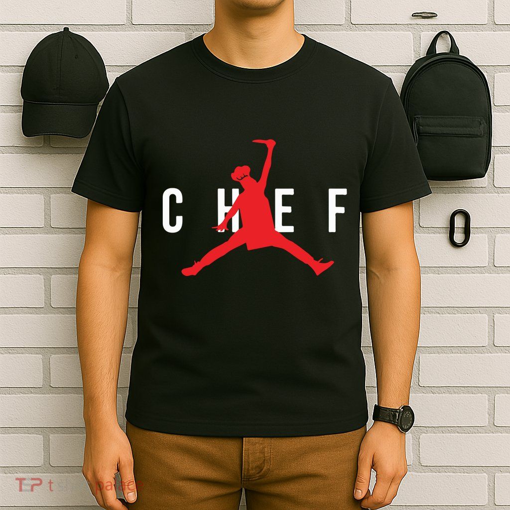 Funny Restaurant Chef Jumping Chef Knife T-Shirt