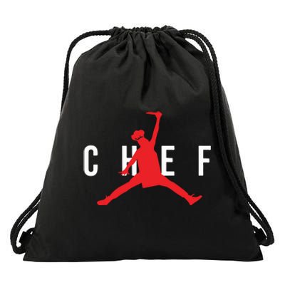 Funny Restaurant Chef Jumping Chef Knife Drawstring Bag