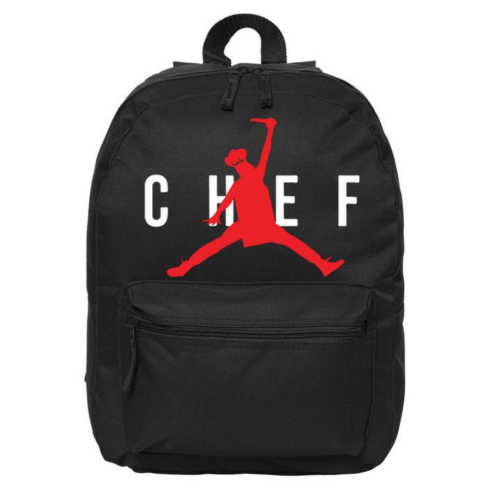 Funny Restaurant Chef Jumping Chef Knife 16 in Basic Backpack