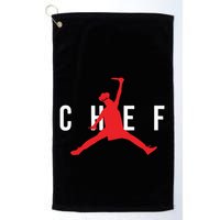 Funny Restaurant Chef Jumping Chef Knife Golf Towel