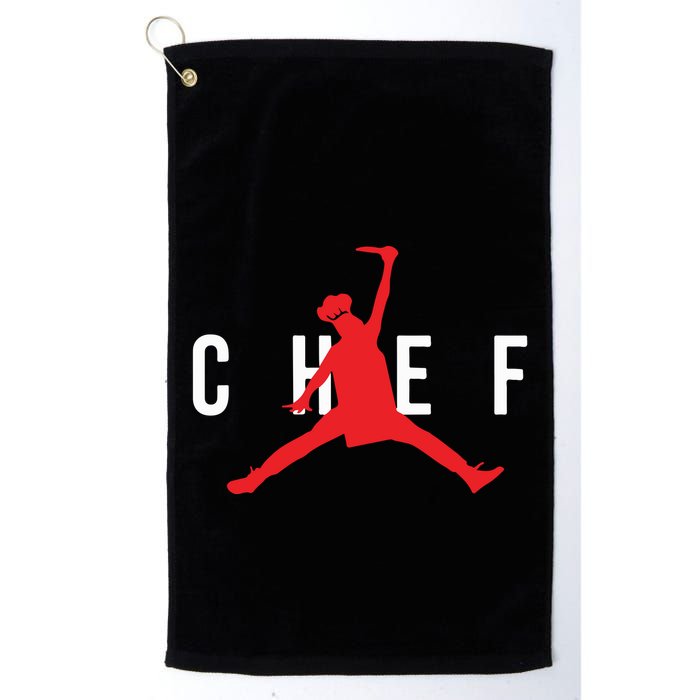 Funny Restaurant Chef Jumping Chef Knife Golf Towel