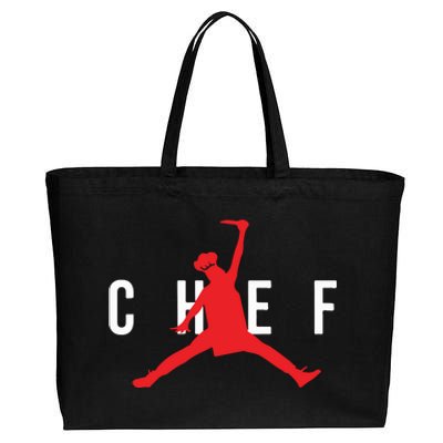 Funny Restaurant Chef Jumping Chef Knife Cotton Canvas Jumbo Tote