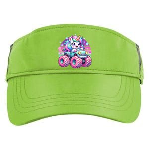 Funny Retro Cute Unicorn Monster Truck Adult Drive Performance Visor