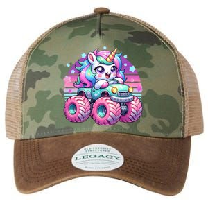 Funny Retro Cute Unicorn Monster Truck Legacy Tie Dye Trucker Hat