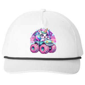 Funny Retro Cute Unicorn Monster Truck Snapback Five-Panel Rope Hat