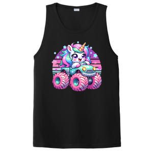 Funny Retro Cute Unicorn Monster Truck PosiCharge Competitor Tank