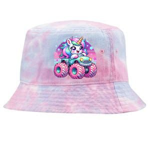 Funny Retro Cute Unicorn Monster Truck Tie-Dyed Bucket Hat