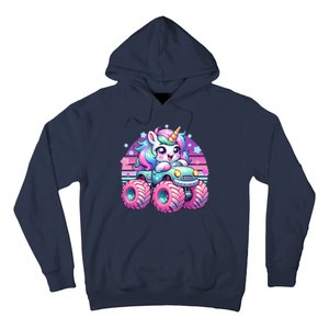 Funny Retro Cute Unicorn Monster Truck Hoodie