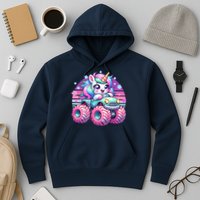 Funny Retro Cute Unicorn Monster Truck Hoodie