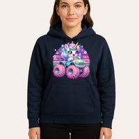 Funny Retro Cute Unicorn Monster Truck Hoodie