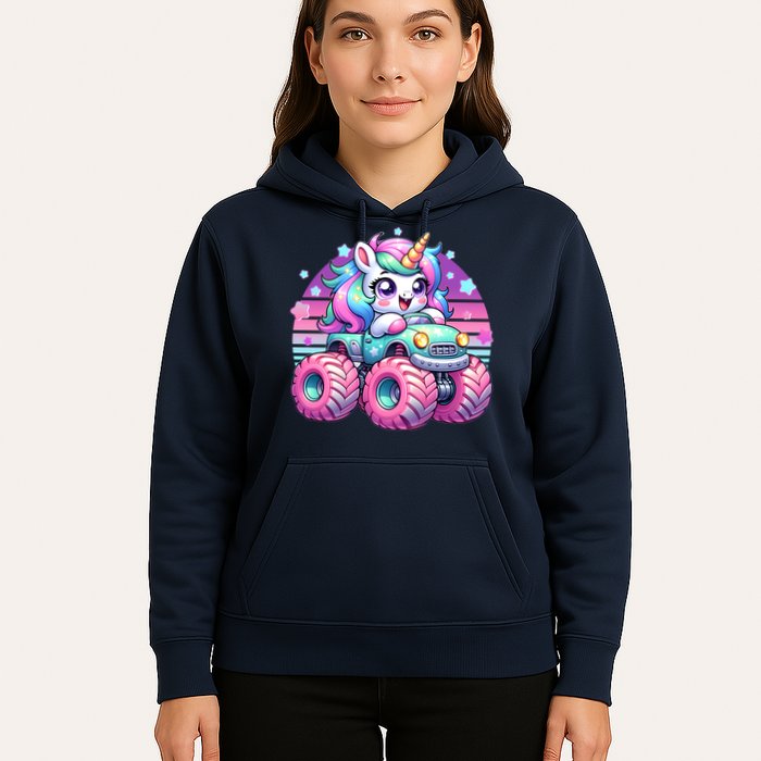 Funny Retro Cute Unicorn Monster Truck Hoodie