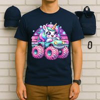 Funny Retro Cute Unicorn Monster Truck T-Shirt