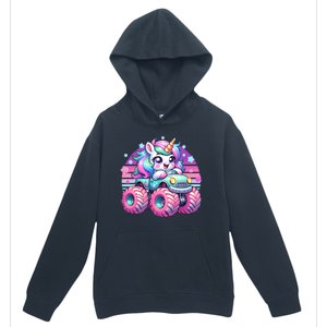 Funny Retro Cute Unicorn Monster Truck Urban Pullover Hoodie