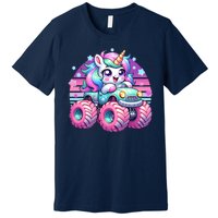 Funny Retro Cute Unicorn Monster Truck Premium T-Shirt