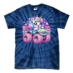 Funny Retro Cute Unicorn Monster Truck Tie-Dye T-Shirt