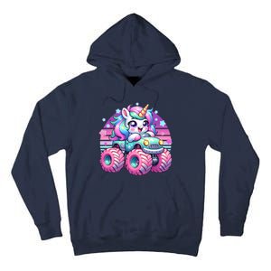 Funny Retro Cute Unicorn Monster Truck Tall Hoodie