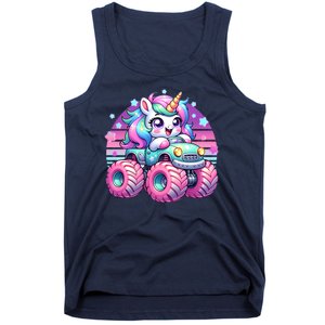 Funny Retro Cute Unicorn Monster Truck Tank Top