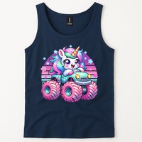 Funny Retro Cute Unicorn Monster Truck Tank Top