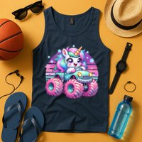 Funny Retro Cute Unicorn Monster Truck Tank Top
