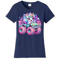 Funny Retro Cute Unicorn Monster Truck Women's T-Shirt