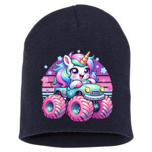 Funny Retro Cute Unicorn Monster Truck Short Acrylic Beanie