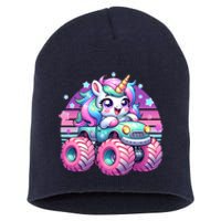 Funny Retro Cute Unicorn Monster Truck Short Acrylic Beanie