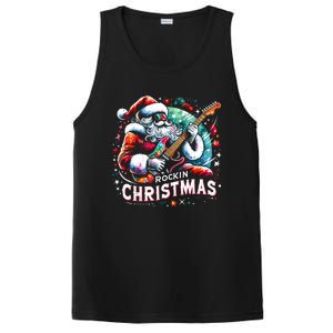 Funny Rockin Christmas Christmas Santa Funny Santa Rocker Gift PosiCharge Competitor Tank